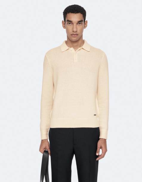 AllSaints Parker poloshirt in ecru wit - view 1