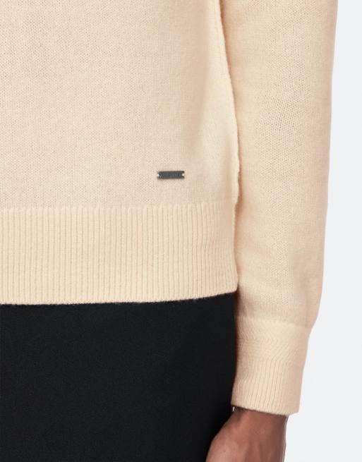 AllSaints Parker poloshirt in ecru wit, 6 van 7