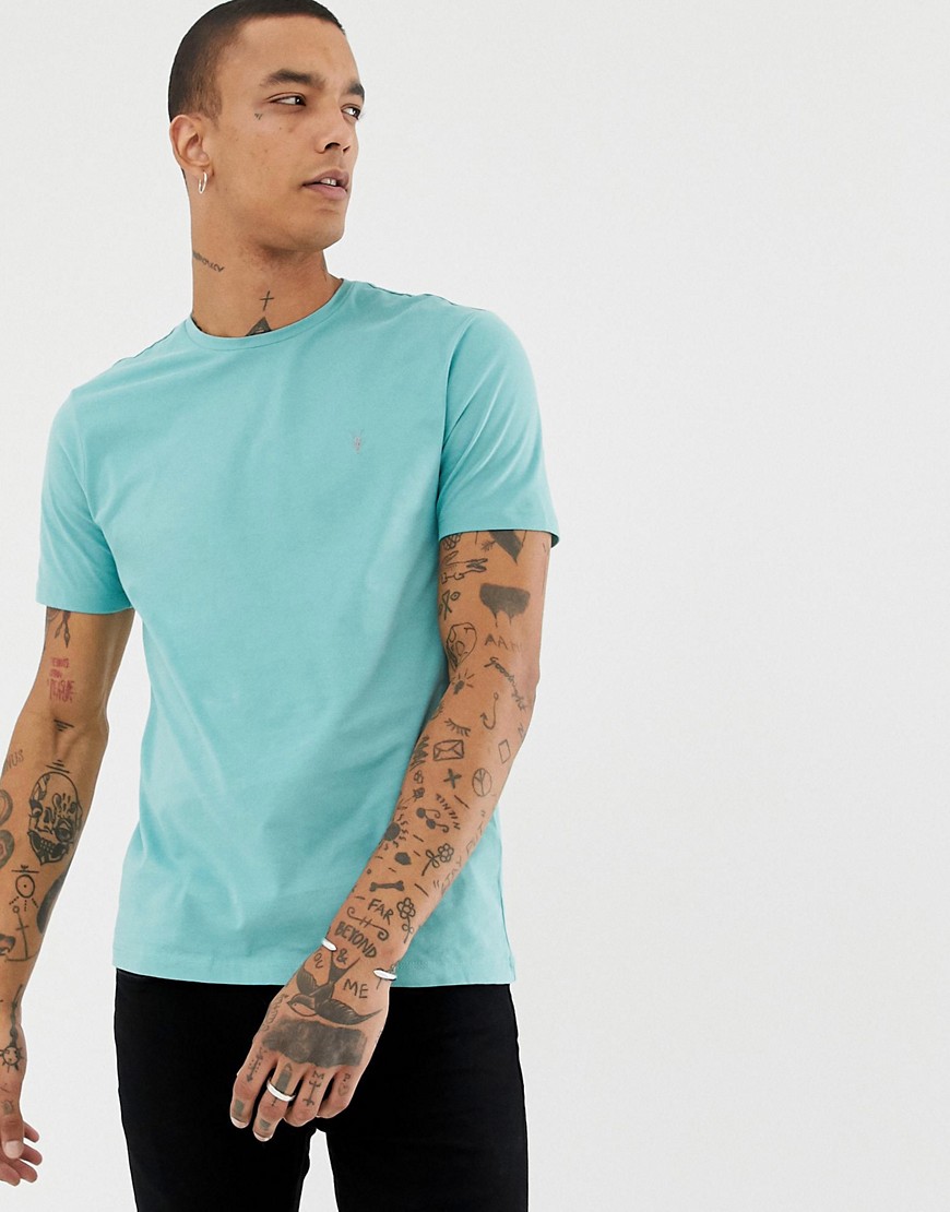 AllSaints – Pastellgrön t-shirt med logga