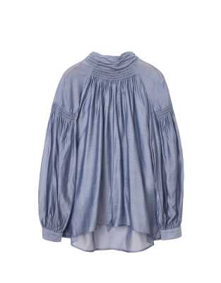AllSaints - Pearla - Top in Fliedergrau