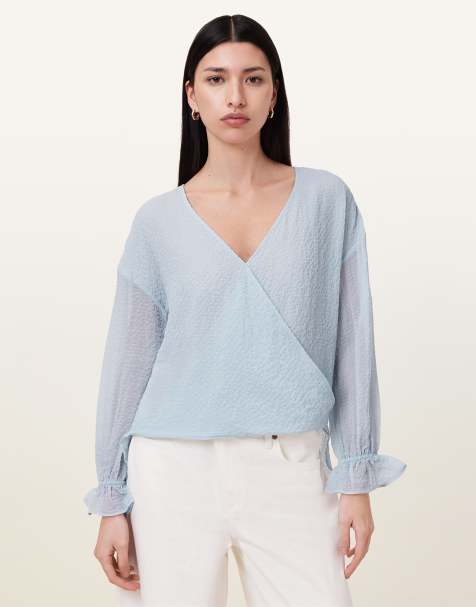 AllSaints – Penny – Oberteil in Plein Air Blue - view 1