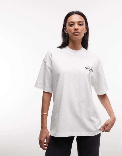 AllSaints – Pentacle – T-Shirt in Weiß mit Logo-Grafikprint und Rückenprint, 2 von 4
