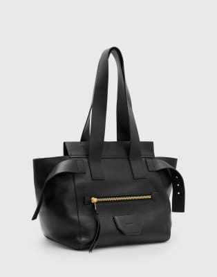 AllSaints - Perez - Schultertasche in Schwarz