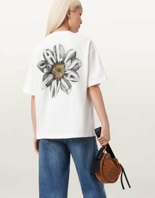 AllSaints - Petal Etta - T-Shirt in Kreideweiß