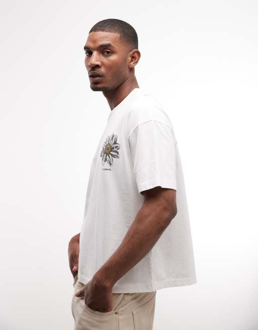 AllSaints - Petals - T-shirt à manches courtes avec logo graphique et imprimé au dos - Blanc, 4 de 5