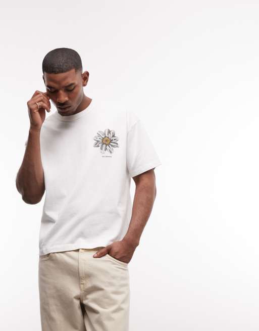 AllSaints - Petals - T-shirt à manches courtes avec logo graphique et imprimé au dos - Blanc, 5 de 5