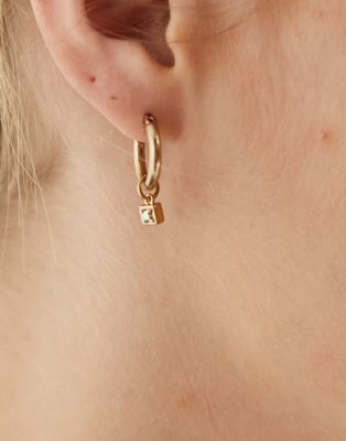 Bijoux  AllSaints - Petites boucles d'oreilles à pendentif croix - Laiton