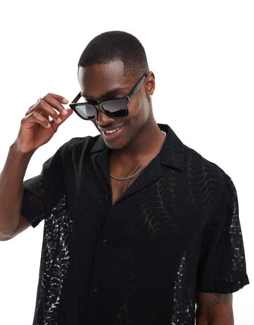 AllSaints Phoenix sunglasses in black | ASOS display picture 3