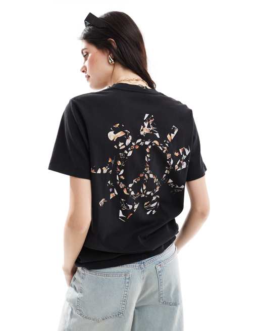 AllSaints - Pierra - T-shirt boyfriend nera