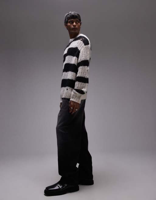 ALLSAINTS Striped Black/White Oversized hotsell Sweater XS