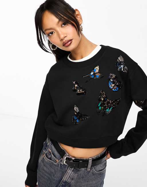 AllSaints - Pippa Diana - Sort sweatshirt