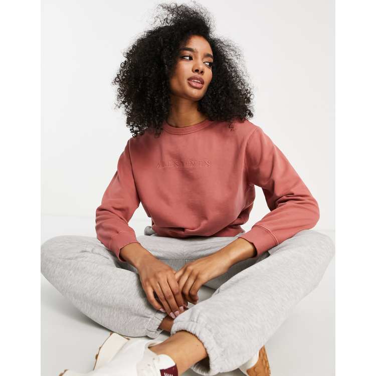 All saints pink clearance sweatshirt