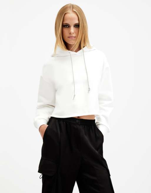 Sweat à Capuche AllSaints Lee Lace Femme Noir Oversize - Taille S - Neuf Sans étiquette