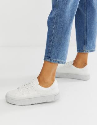 white platform sneakers asos