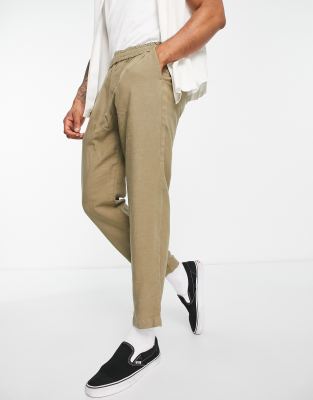 AllSaints porto formal jogger in brown - ASOS Price Checker