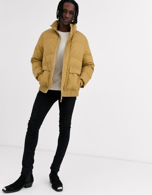 Mustard shop down jacket