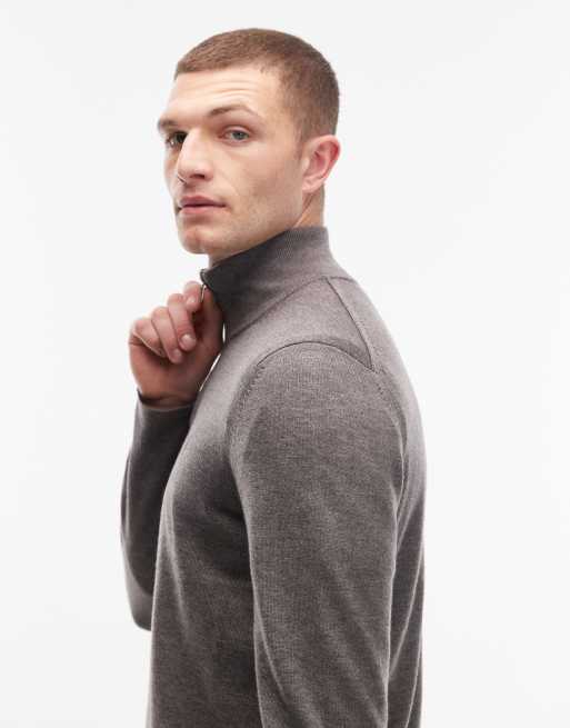 AllSaints - Pull en maille à fermeture éclair partielle - Gris, 4 de 5