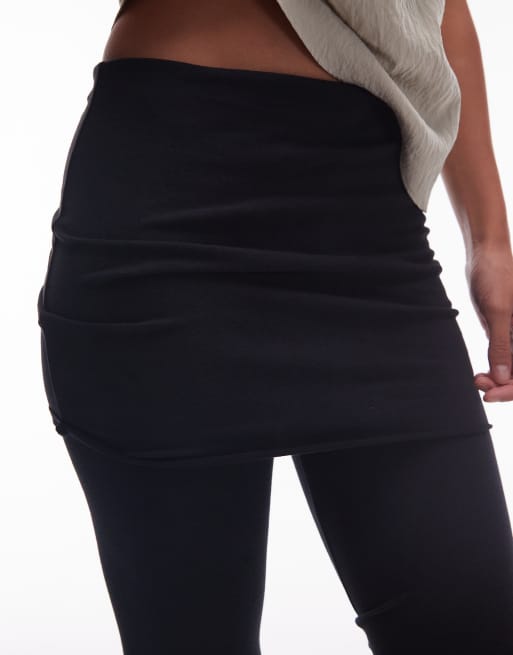 AllSaints Raffi fold-over waist leggings in black, 3 of 5