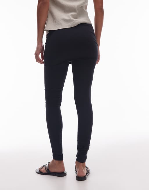 AllSaints - Raffi - Legging met omgevouwen taille in zwart, 2 van 5
