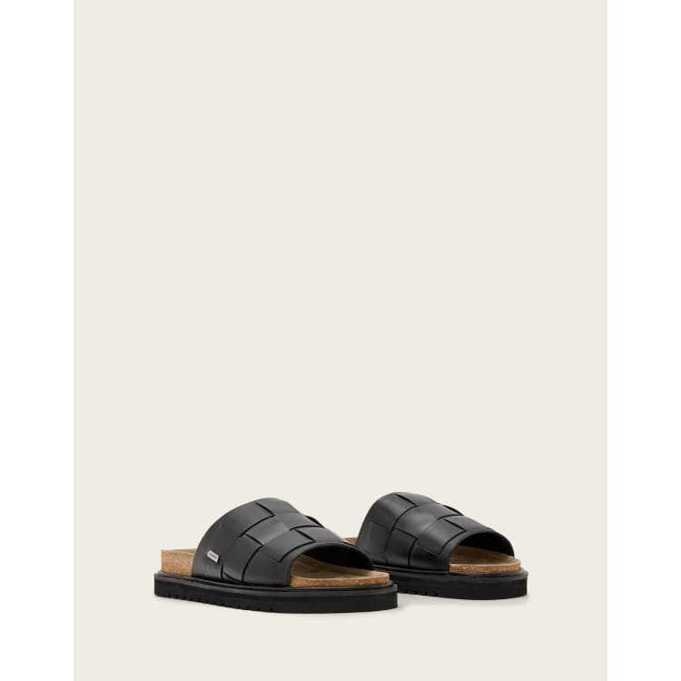 Allsaints Black Leather Toe Sandals Mens Shoes Size EU44 10.5 All Saints Sandals Men | eBay main image 4