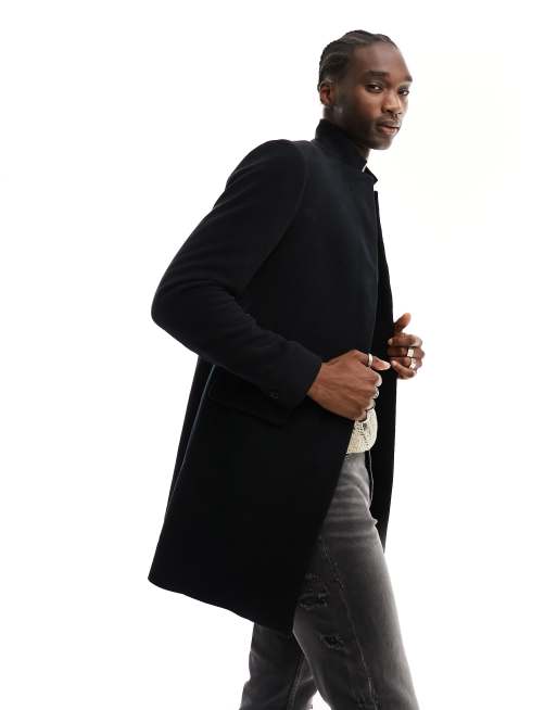 AllSaints Ranger long coat in black | ASOS