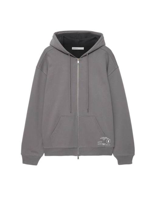 AllSaints Raphy sweat à capuche zippé en gris fossile, 7 de 7