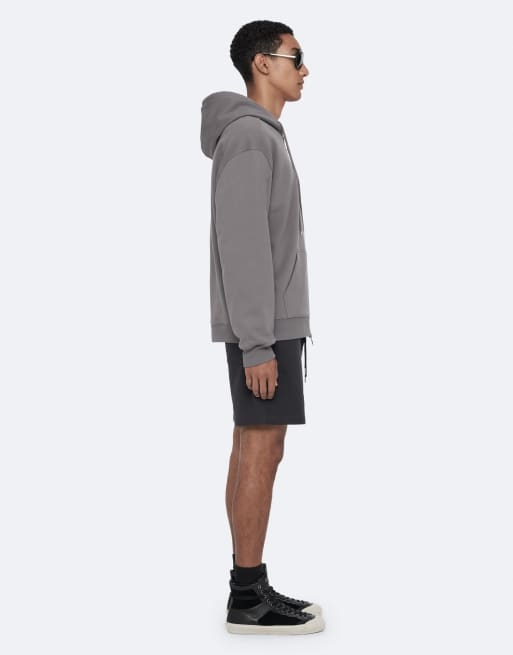 AllSaints Raphy sweat à capuche zippé gris fossile, 7 de 7