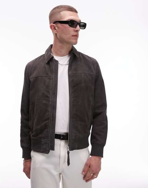 Allsaints rashford jacket in soot gray - view 1