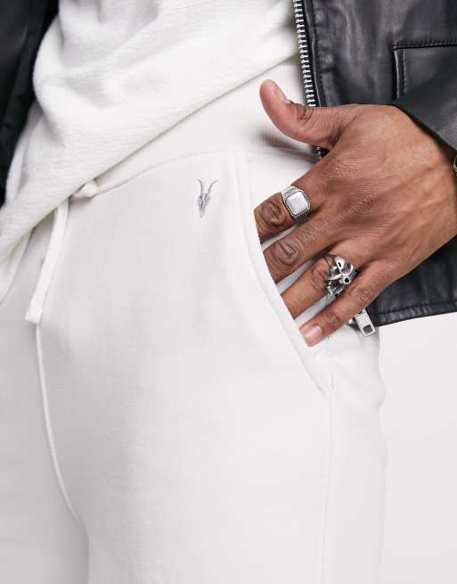 AllSaints – Raven – Mörkgråa sweatshorts med logga med bockhuvud, 3 av 4