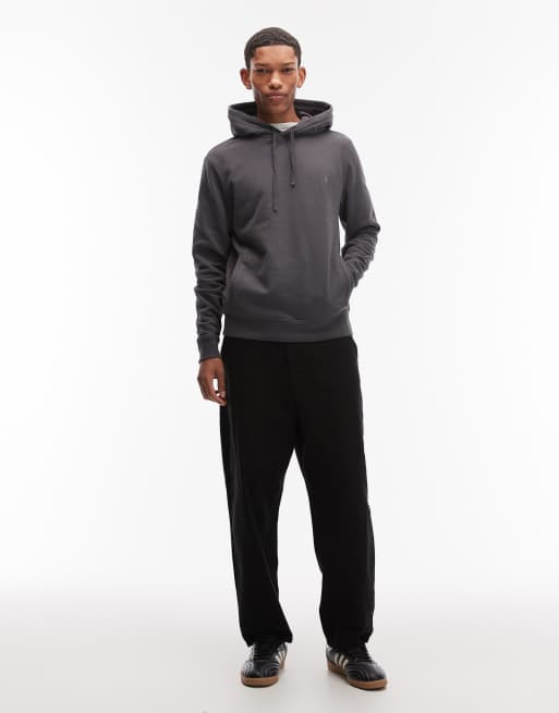 AllSaints – Raven Oth – Kapuzenpullover in Anthrazit mit Logo, 2 von 5
