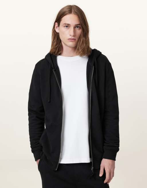 AllSaints – Raven Oth – Kapuzenpullover in Schwarz