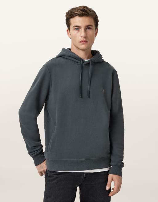 AllSaints – Raven Oth – Kapuzenpullover in Sunil-Blau
