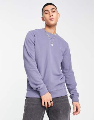 Shop Allsaints Raven Ramskull Logo Sweatshirt In Blue