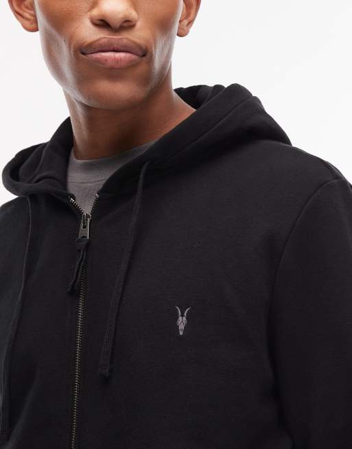 AllSaints - Raven - Sweat à capuche zippé avec logo - Noir, 5 de 5