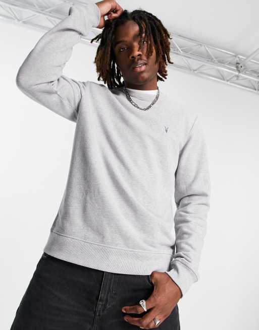 AllSaints - Raven - Sweatshirt in gemêleerd grijs