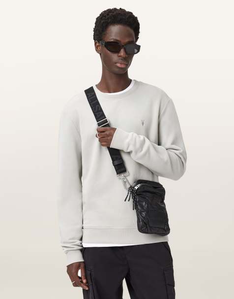 AllSaints – Raven – Sweatshirt in Grau mit Rundhalsausschnitt - view 1