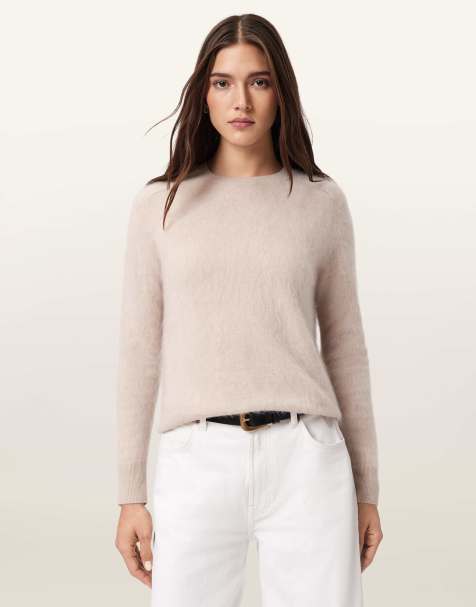 AllSaints – Rebel – Pullover in Gerstenweiß - view 1