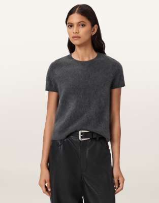 AllSaints - Rebel - T-Shirt in Graphitgrau