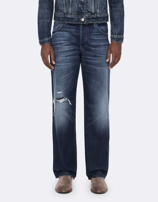 AllSaints recto holgado con acabado desgastado en índigo medio, 5 de 7