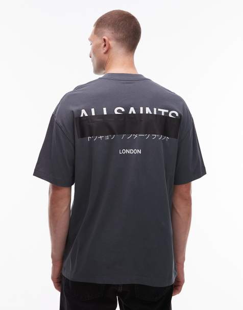 AllSaints Redact t-shirt in sunil blue