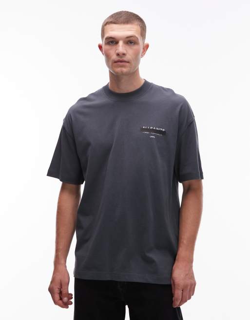 AllSaints – Redact – Ciemnoniebieski T-shirt, 3 z 5