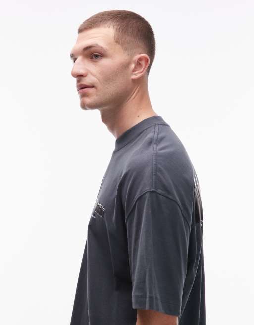 AllSaints – Redact – Ciemnoniebieski T-shirt, 4 z 5