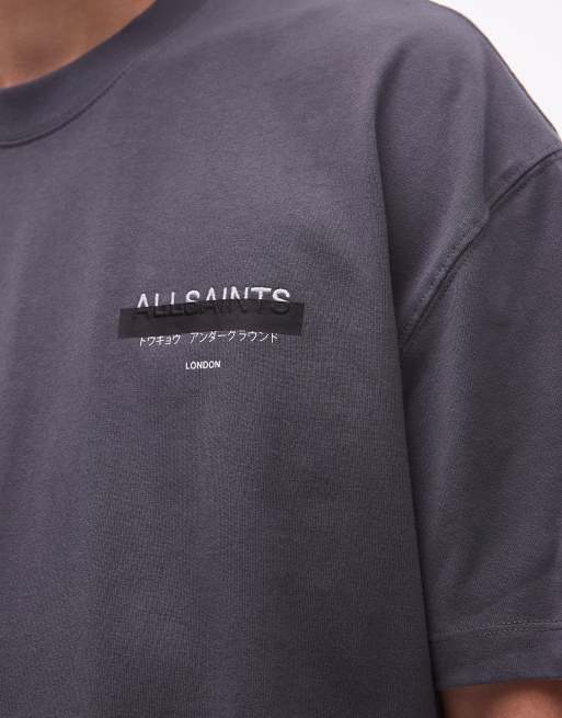AllSaints – Redact – Ciemnoniebieski T-shirt, 5 z 5
