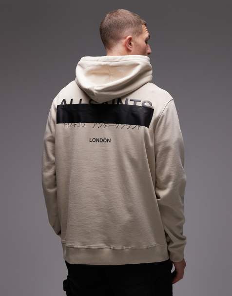 Allsaints Redact hoodie in beige - BEIGE - view 1