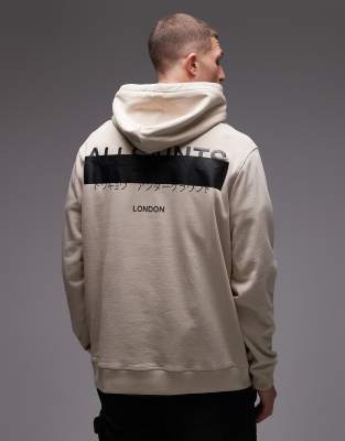 AllSaints Allsaints Redact hoodie in beige-Neutral