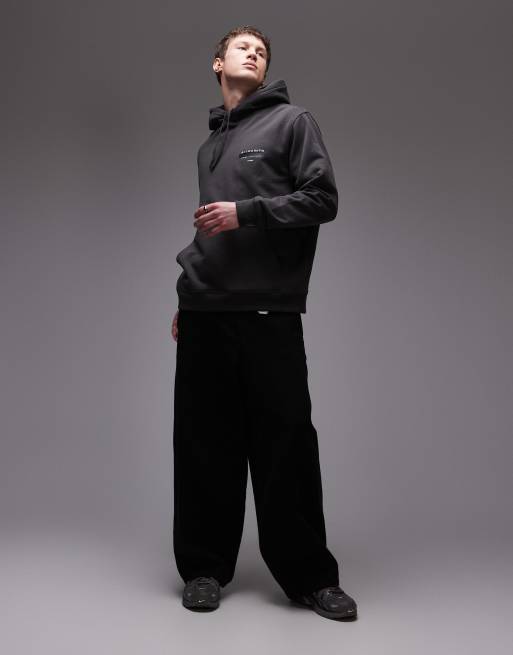 AllSaints Redact oth hoodie in washed black | ASOS