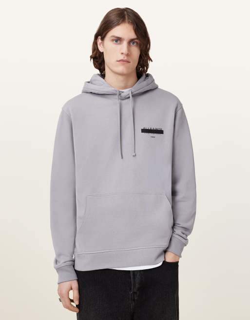 AllSaints – Redact Oth – Kapuzenpullover in Halfpipe-Grau