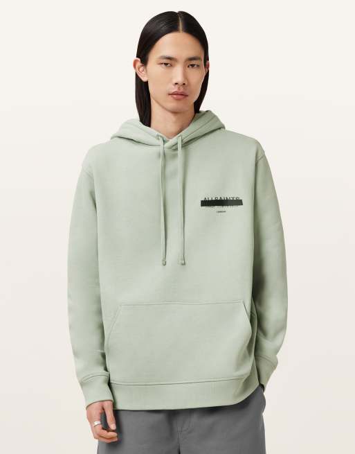 AllSaints – Redact Oth – Kapuzenpullover in Mineralgrün