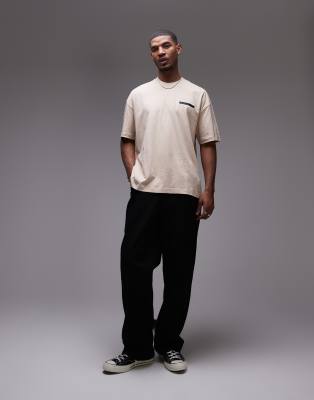 ALLSAINTS REDACT OVERSIZED EMBROIDERED LOGO T-SHIRT