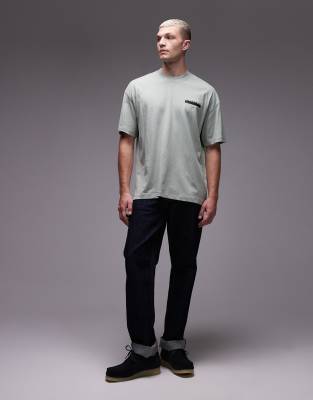 Allsaints Redact Oversized Logo T-shirt In Gray